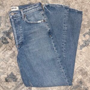 Women’s AGOLDE Riley Long High Rise Straight Jean in Quiver